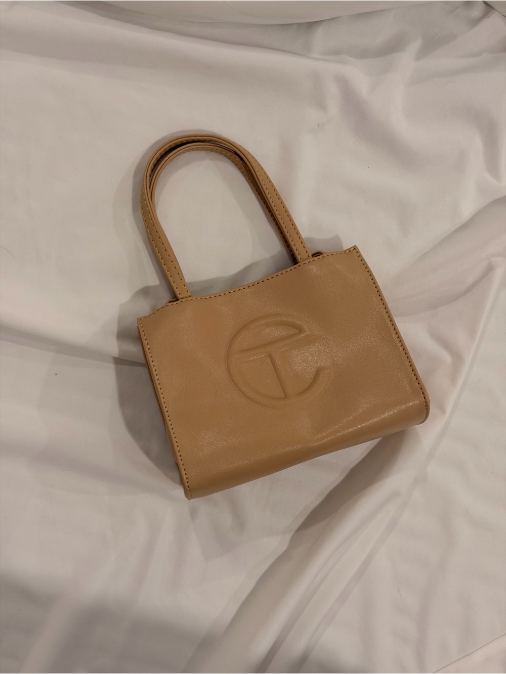 Telfar Mini Shopper in Tan Leather